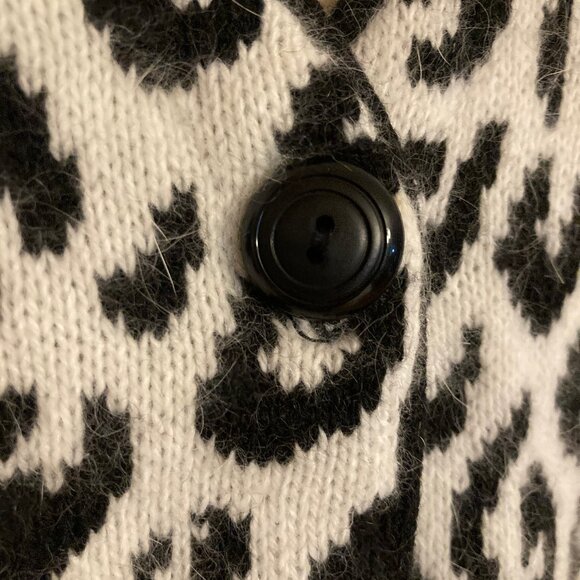 Maglia Donna Angora Leopard Print Cardigan - Picture 7 of 9